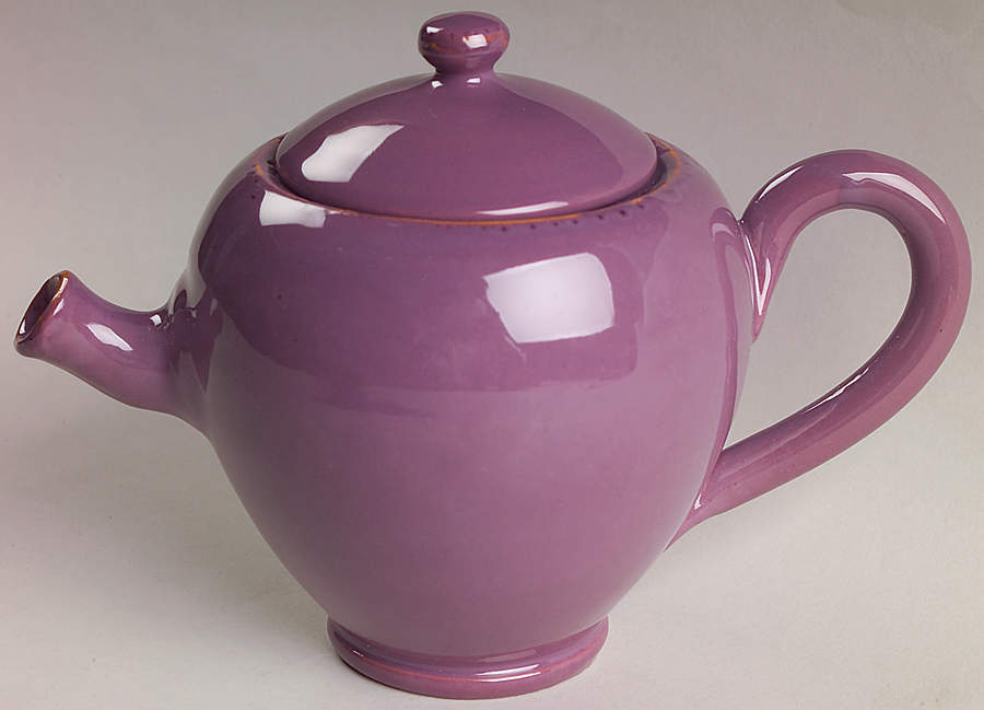 Melanzana (Eggplant) Individual Teapot & Lid by Vietri (Italy)-1