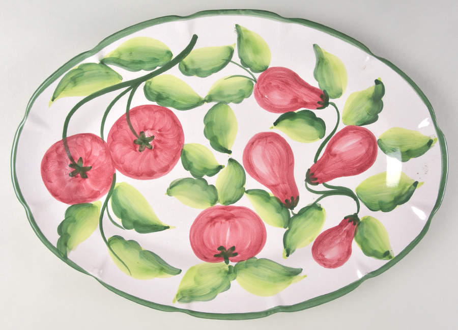 Pomodoro 16" Oval Serving Platter by Vietri (Italy)-1