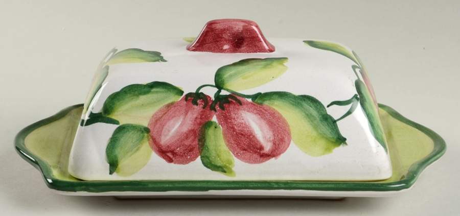 Pomodoro Rectangular Covered Butter by Vietri (Italy)-1