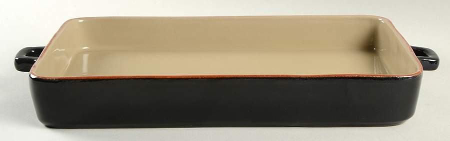 Chiaroscuro 12" Rectangular Baker by Vietri (Italy)-1