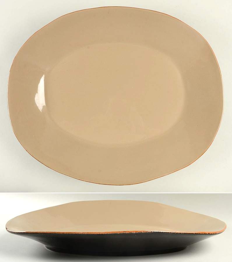 Chiaroscuro 19" Oval Serving Platter by Vietri (Italy)-1