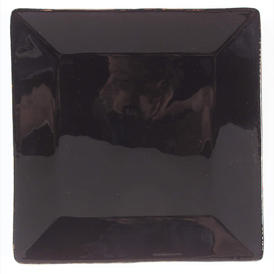 Chiaroscuro Square Dinner Plate by Vietri (Italy)-1