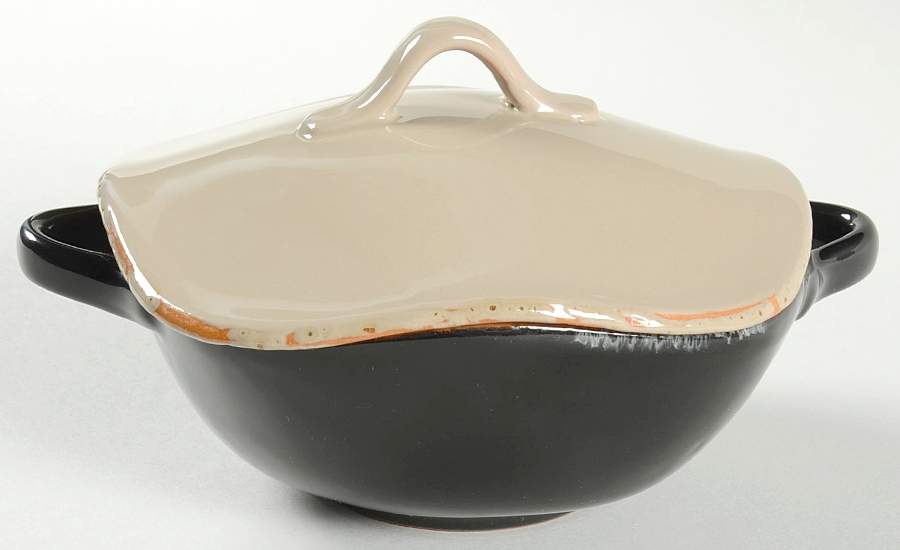 Chiaroscuro Individual Casserole & Lid by Vietri (Italy)-1