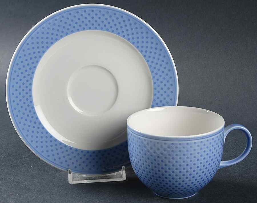 Tipo Blue.Com Flat Cup & Saucer Set by Villeroy & Boch-1