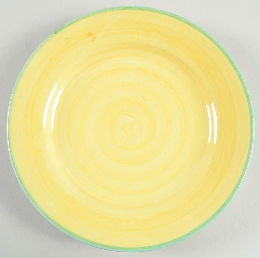 Colore Yellow Salad Plate by Vietri (Italy)-1