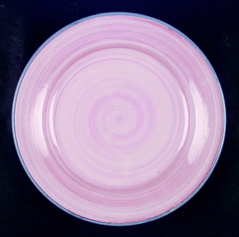 Rainbow Rose (Pink) Dinner Plate by Vietri (Italy)-1