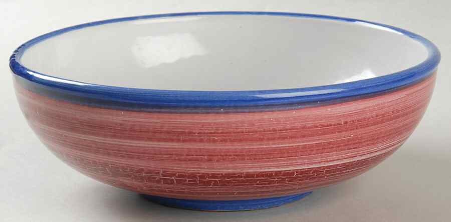 Rainbow Rose (Pink) 8" Round Vegetable Bowl by Vietri (Italy)-1