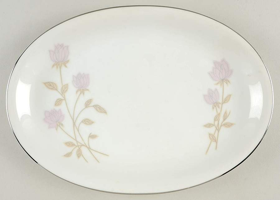 Pink Fancy 12" Oval Serving Platter by Valmont-1