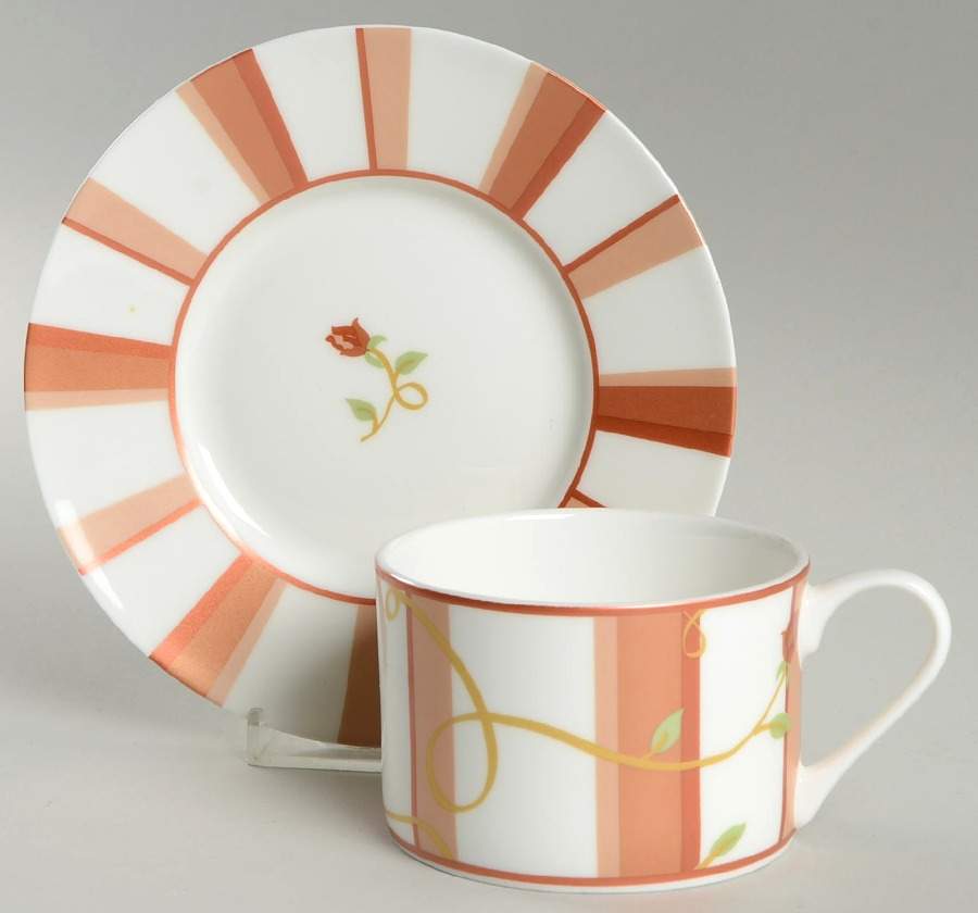 Rosebud Flat Cup & Saucer Set by Victoria & Beale-1