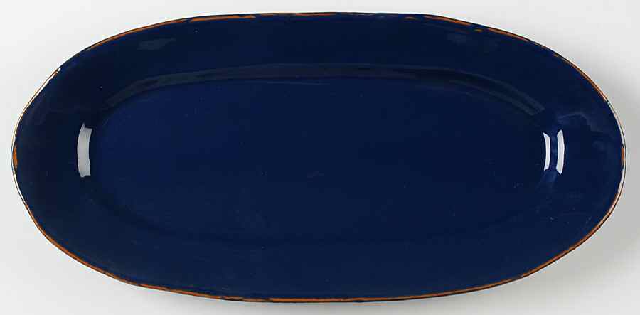 Blu 16" Oval Serving Platter by Vietri (Italy)-1