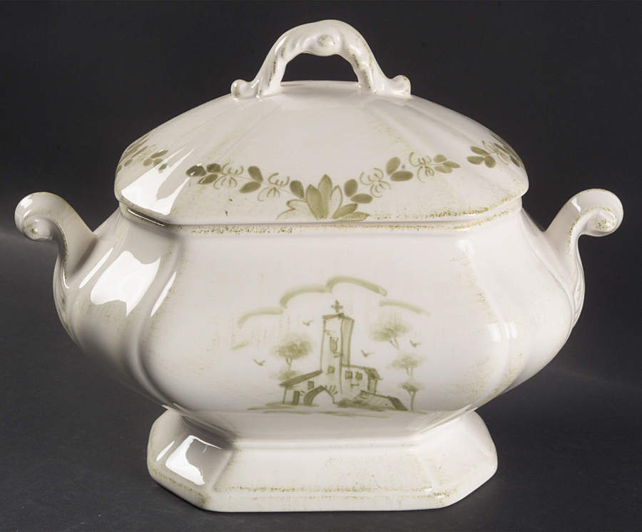 Borgo Antico Tureen &  Lid by Vietri (Italy)-1