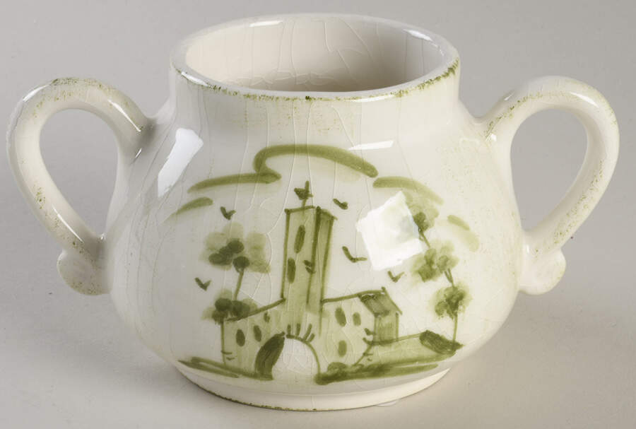 Borgo Antico Sugar Bowl No Lid by Vietri (Italy)-1