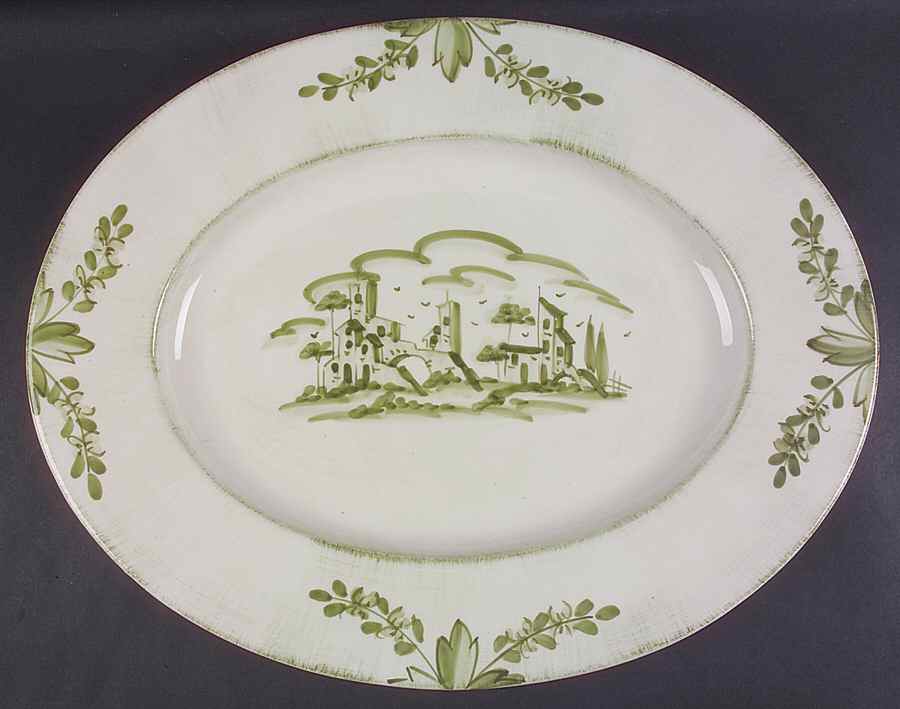 Borgo Antico 19" Oval Serving Platter by Vietri (Italy)-1