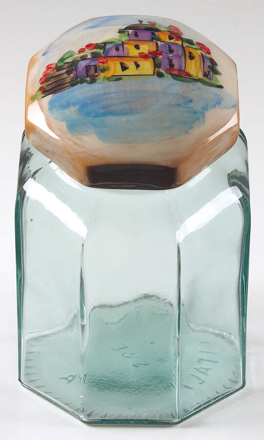 La Fenice Medium Canister & Lid by Vietri (Italy)-1
