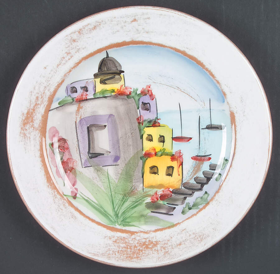 La Fenice Salad Plate by Vietri (Italy)-1
