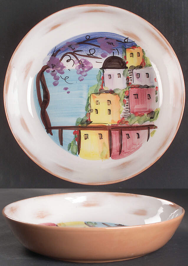 La Fenice Round Shallow Bowl by Vietri (Italy)-1