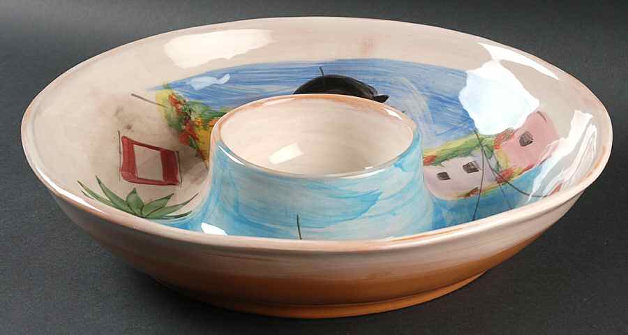 La Fenice 1 Piece Chip & Dip by Vietri (Italy)-1