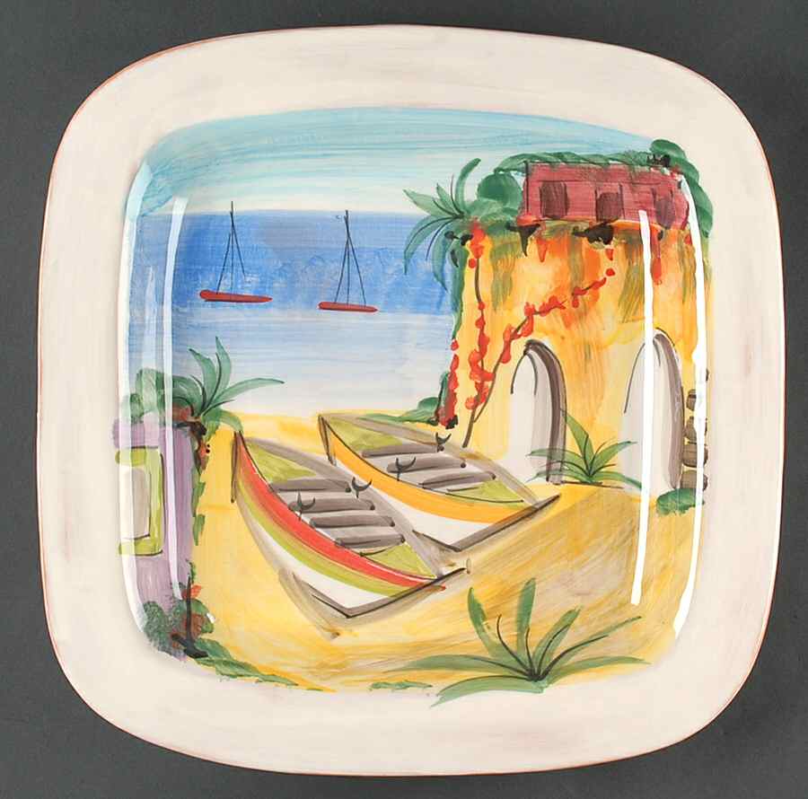 La Fenice 15" Square Serving Platter by Vietri (Italy)-1
