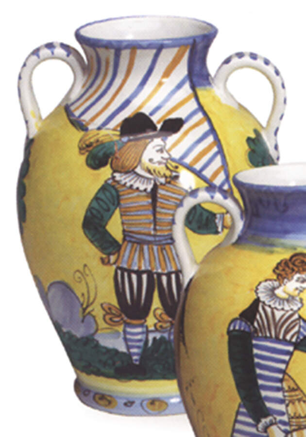 Dell'Arte 10" Vase by Vietri (Italy)-1