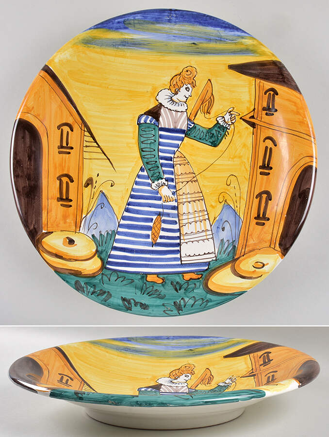 Dell'Arte 13" Chop Plate (Round Platter) by Vietri (Italy)-1