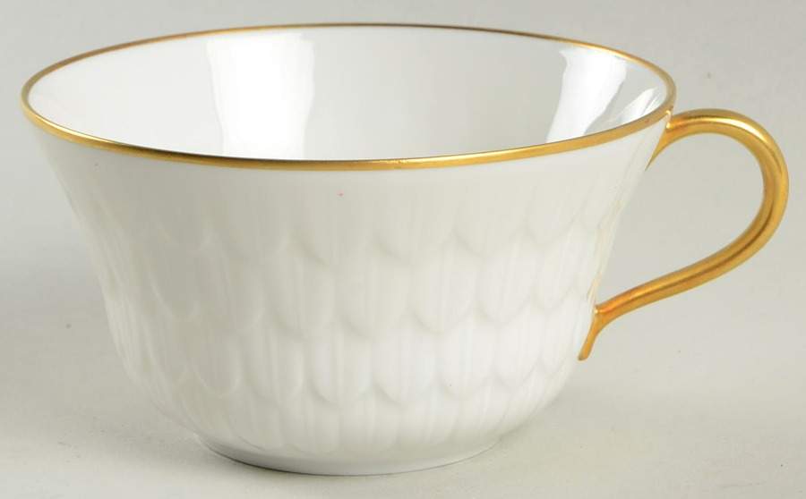 Florence (Gold Trim) Flat Cup by Vignaud-1