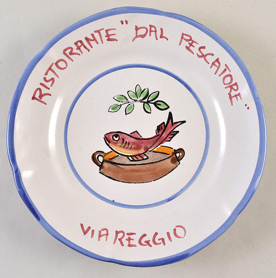 Ristorante Wall Plate by Vietri (Italy)-1