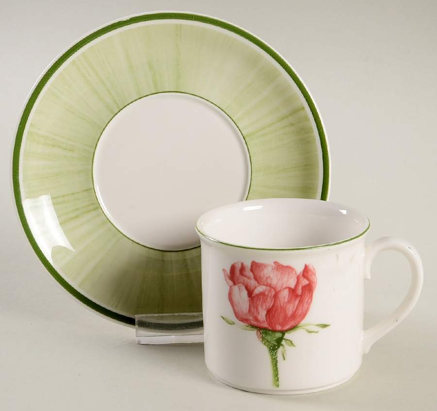 Flora Flat Demitasse Cup & Saucer Set by Villeroy & Boch-1