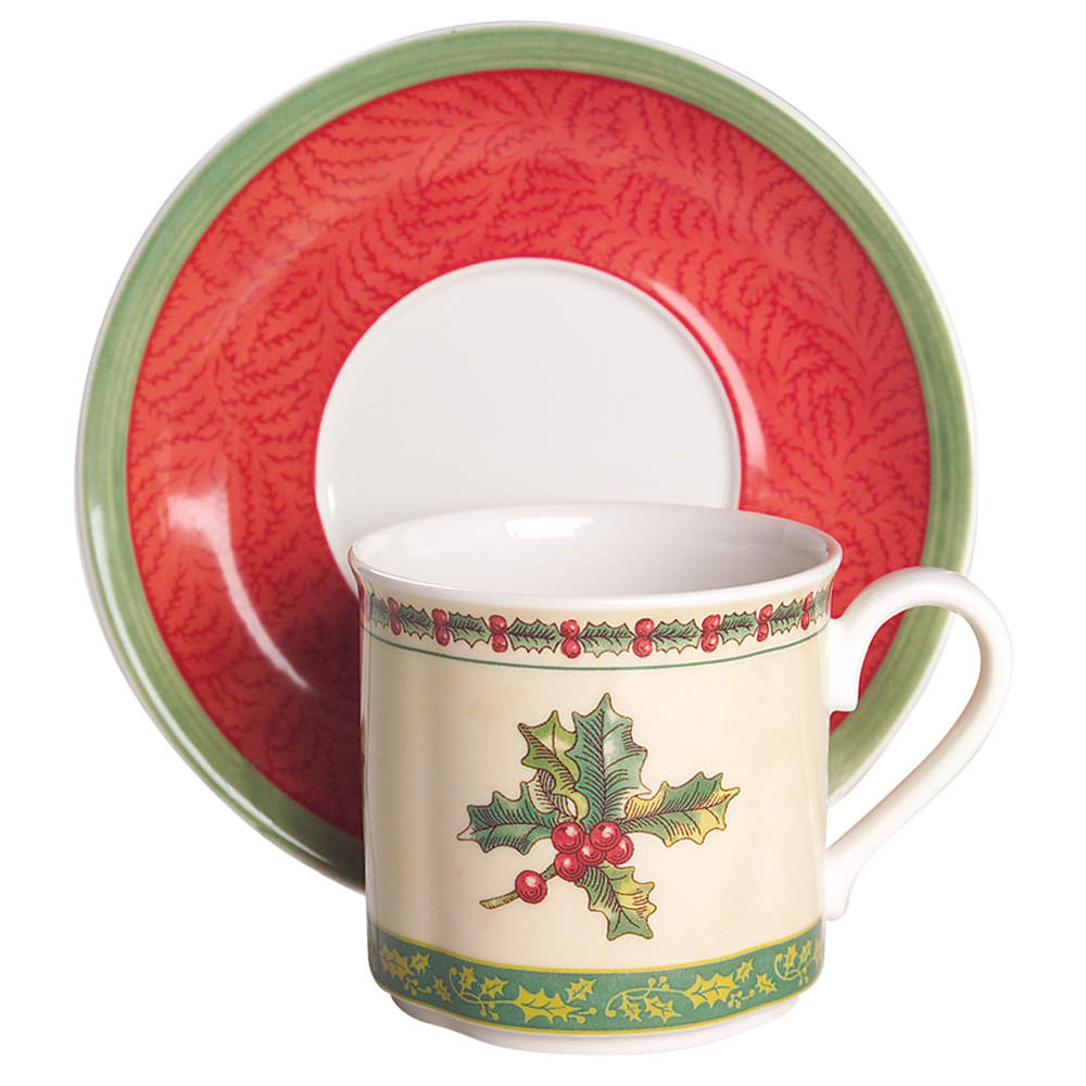 Festive Memories Flat Cup & Saucer Set by Villeroy & Boch-1