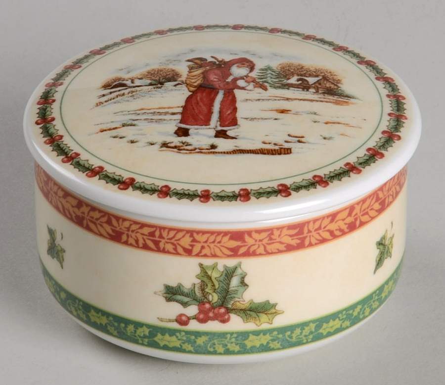 Festive Memories 3" Candy Box & Lid by Villeroy & Boch-1