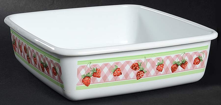 Strawberries 'N Cream 8" Metal Square Baker by Villeroy & Boch-1