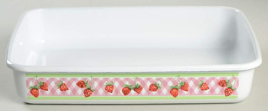 Strawberries 'N Cream 11" Metal Rectangular Baker by Villeroy & Boch-1
