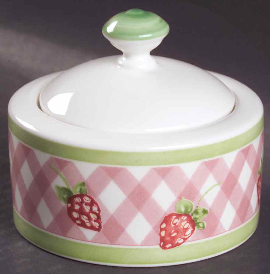 Strawberries 'N Cream Sugar Bowl & Lid by Villeroy & Boch-1