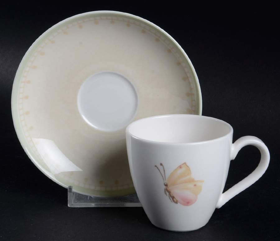 Florea Flat Demitasse Cup & Saucer Set by Villeroy & Boch-1