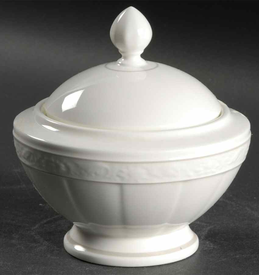 Gray Pearl Sugar Bowl & Lid by Villeroy & Boch-1