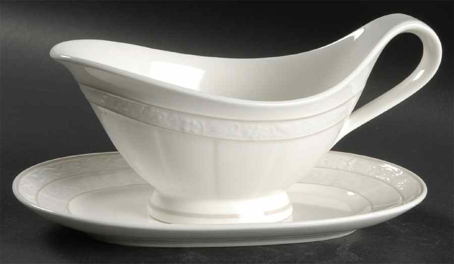 Gray Pearl Gravy Boat & Underplate/Relish by Villeroy & Boch-1
