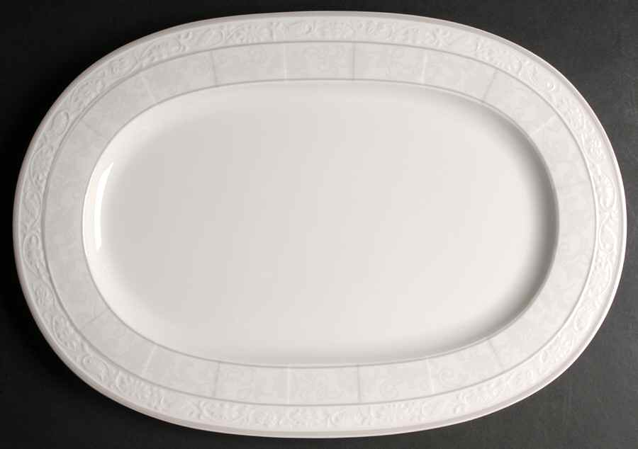 Gray Pearl 16" Oval Serving Platter by Villeroy & Boch-1