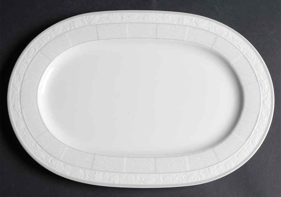 Gray Pearl 13" Oval Serving Platter by Villeroy & Boch-1