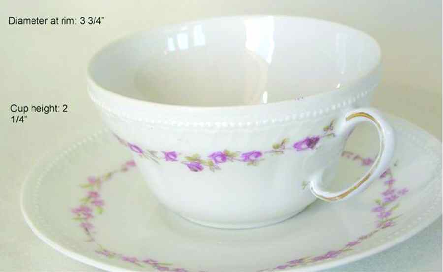 VTO49 Flat Cup & Saucer Set by Victoria (Austria)-1