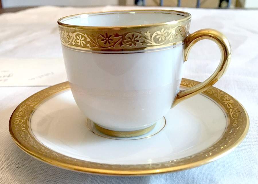 VIG96 Footed Demitasse Cup & Saucer Set by Vignaud-1
