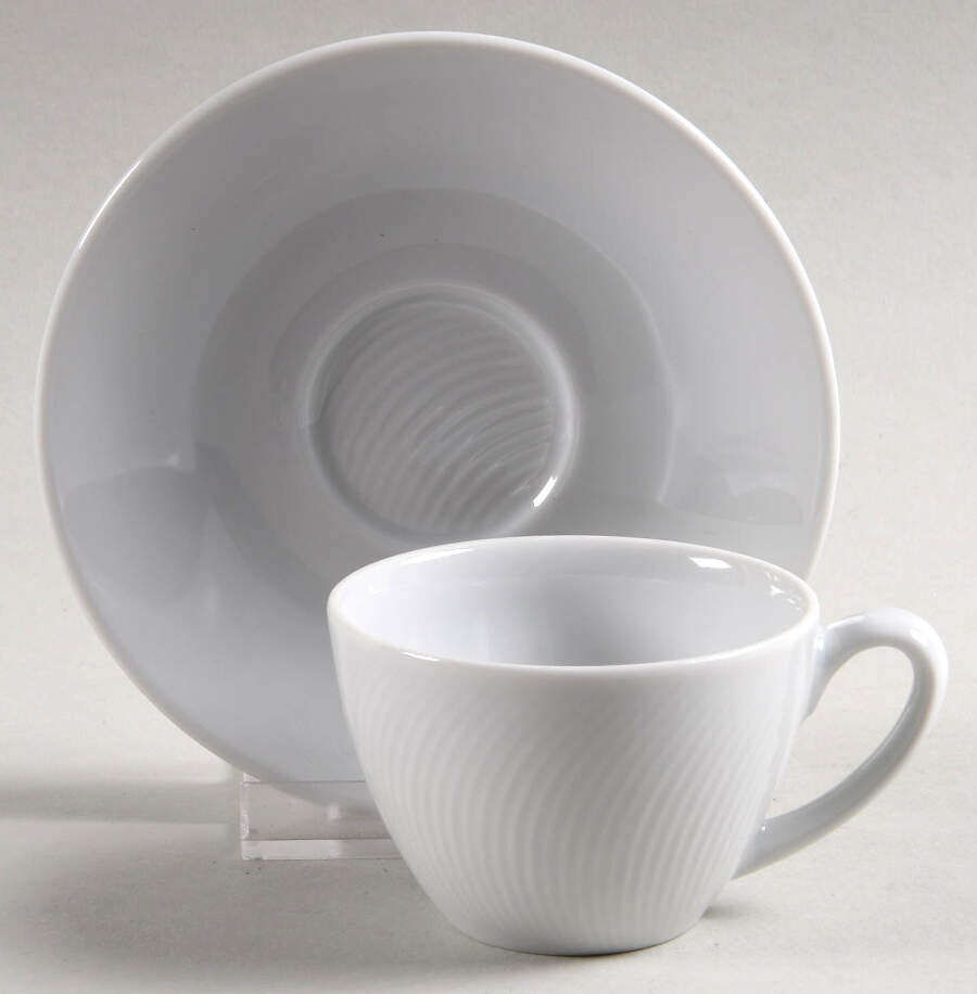 Spirit White Espresso Cup and Saucer Set by Vista Alegre-1