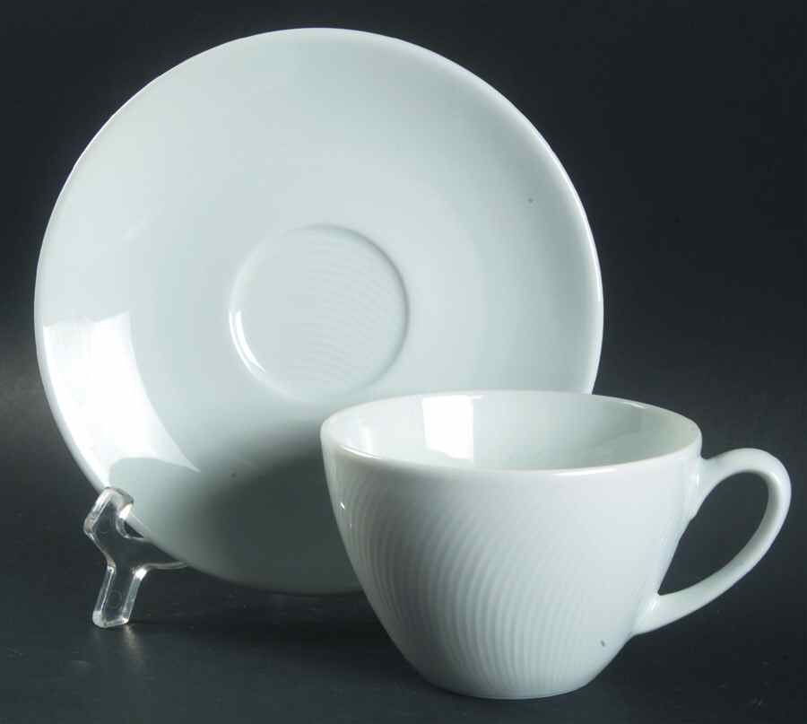 Spirit White Flat Cup & Saucer Set by Vista Alegre-1
