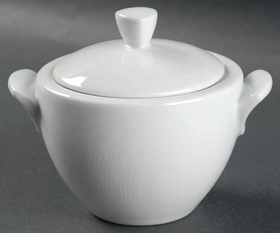 Spirit White Sugar Bowl & Lid by Vista Alegre-1
