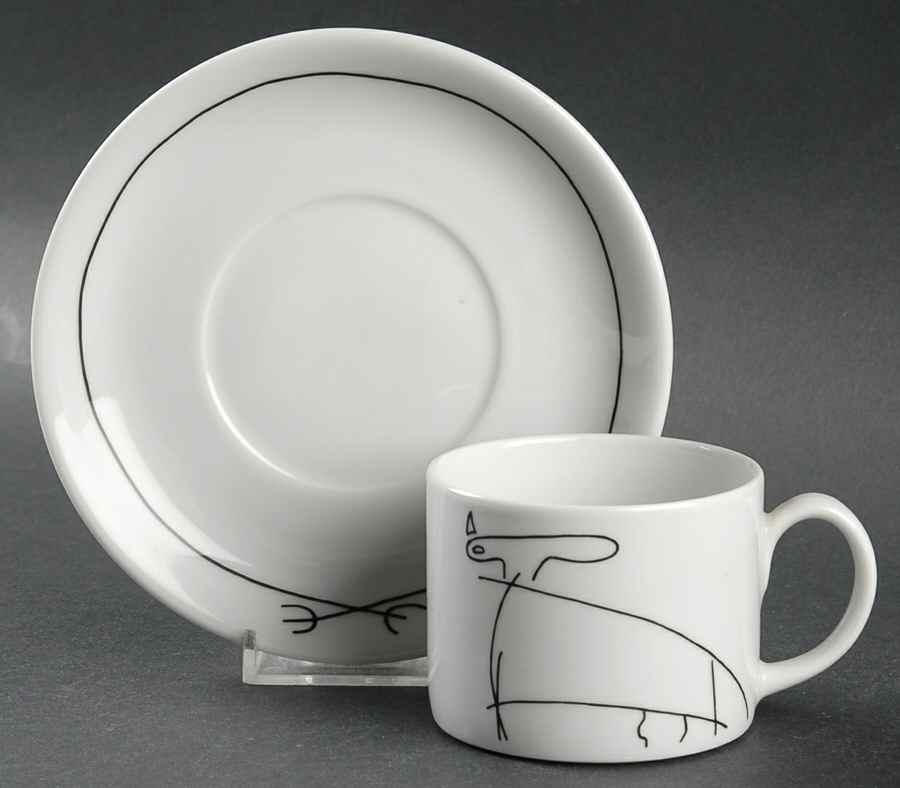 Wacky #1 Flat Cup & Saucer Set by Vista Alegre-1