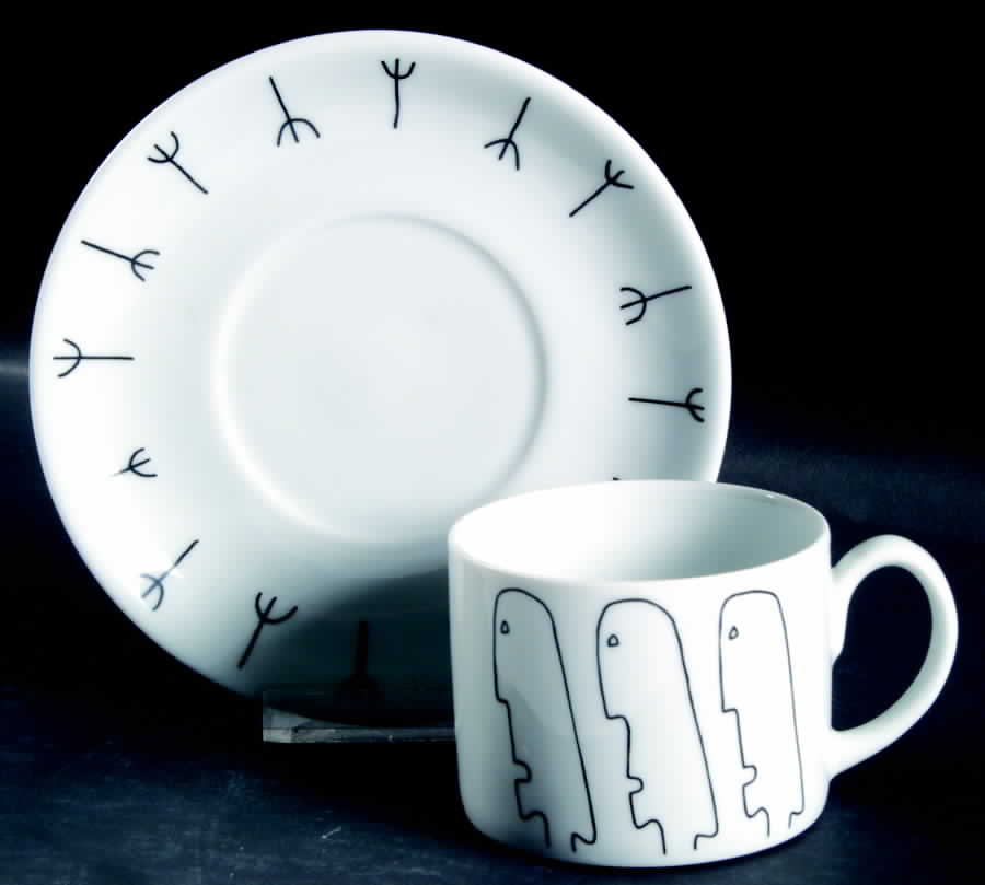 Wacky #2 Flat Cup & Saucer Set by Vista Alegre-1