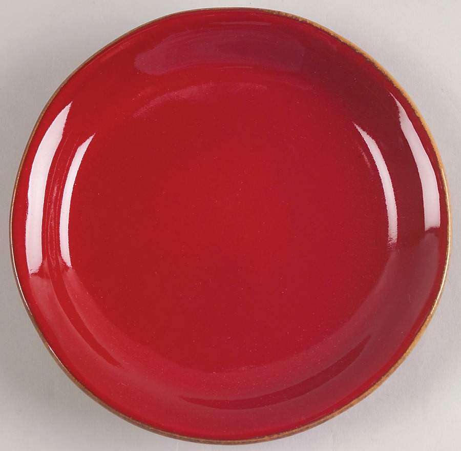 Rosso Vecchio Canape Plate by Vietri (Italy)-1