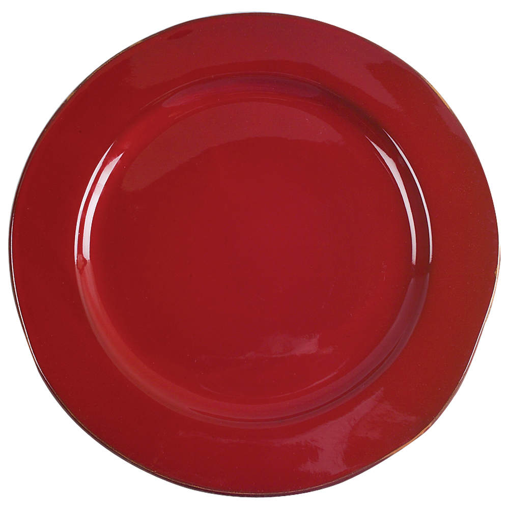 Rosso Vecchio Large Dinner Plate by Vietri (Italy)-1