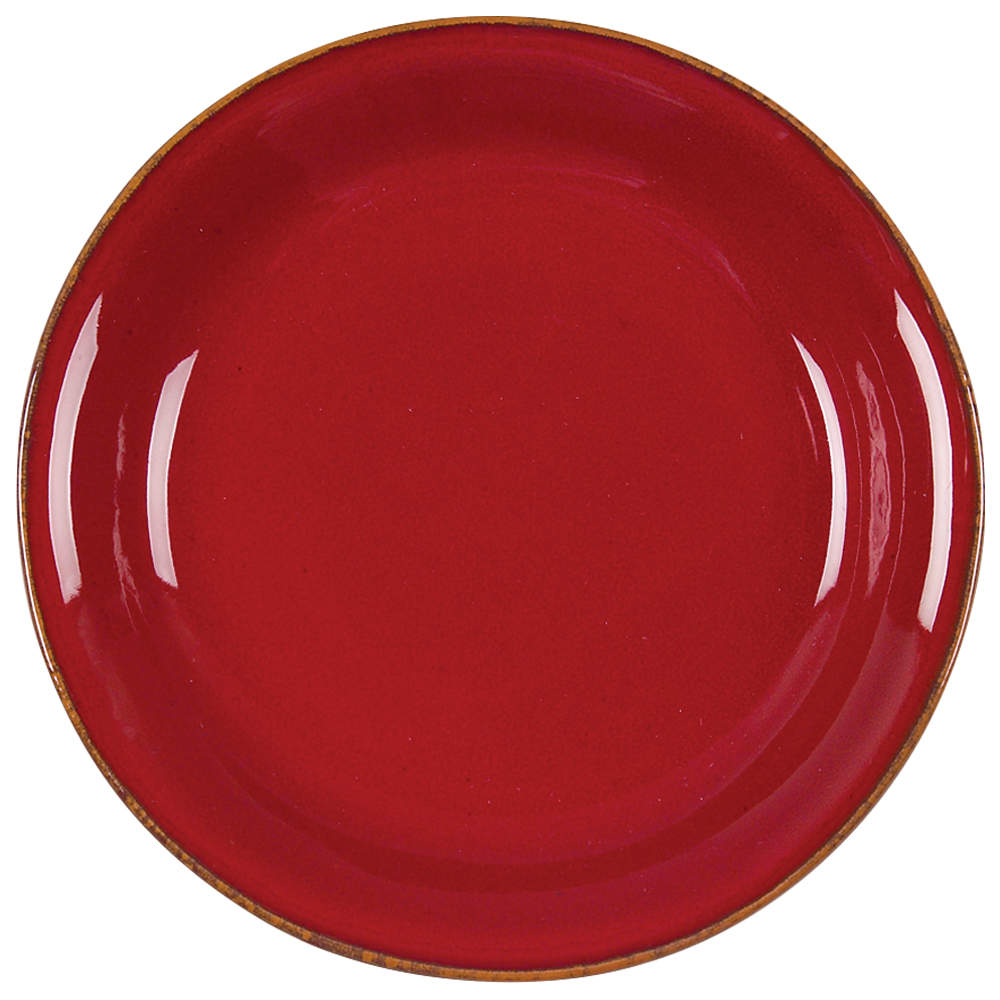 Rosso Vecchio Salad Plate by Vietri (Italy)-1