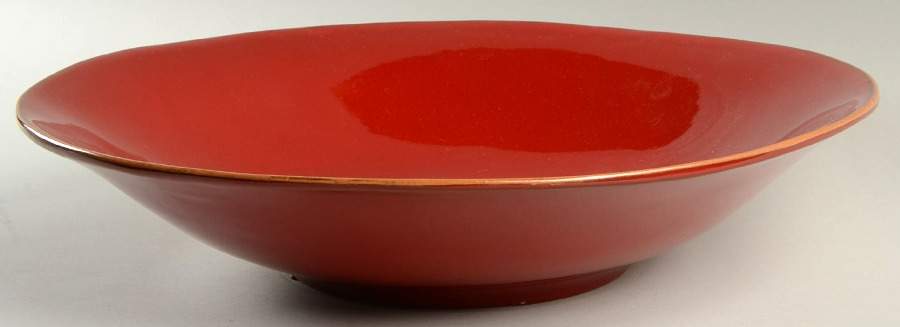 Rosso Vecchio 15" Large Salad Serving Bowl by Vietri (Italy)-1