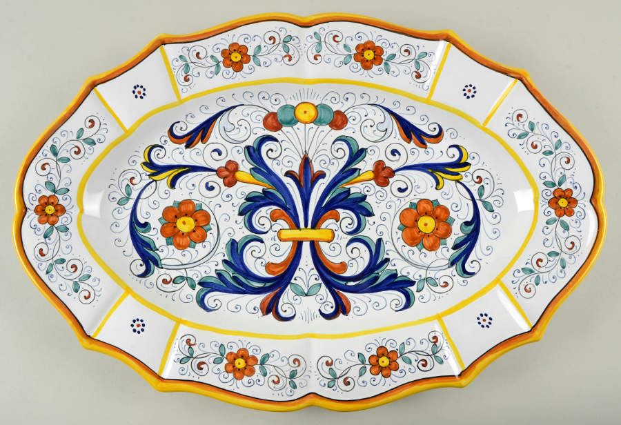 Umbria 20" Oval Serving Platter by Vietri (Italy)-1