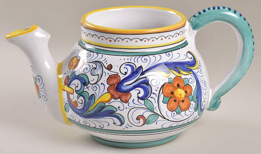 Umbria Teapot No Lid by Vietri (Italy)-1